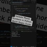 Validate Phone Numbers In Python Quick Regex Guide Python Coding Programming Codingtogether