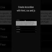 How To Create Accordion With Html Css And Javascript Html Css Code Javascript Accordion