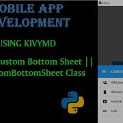 Creating Custom Bottom Sheet Using KivyMD MDCustomBottomSheet Class Mobile App Development
