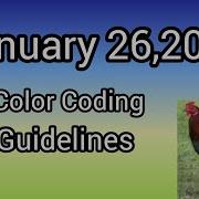 January 26 2026 Color Coding Guidelines
