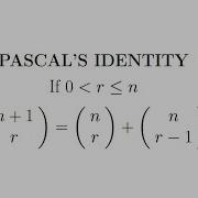 Pascal S Identity Proof