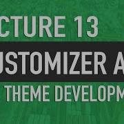 Lecture 13 The Customizer API WP Theme Development In Urdu 2019