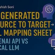 AI Vs Local LLM Auto Generate ETL Mapping Sheets