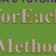 ForEach Method In Java 8