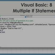 VB 8 Multiple If Statements With MsgBox