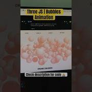 ThreeJS Bubble Animations Codepen Demo Htmlcss Threejs Shorts
