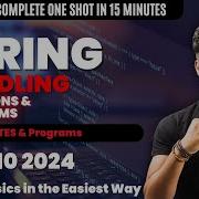 String Handing One Shot In 15 Minutes Programs All Functions ICSE Class 10 Programming