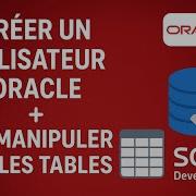 Oracle Database Create A User Manage Rights Tables SQL Plus SQL Developer