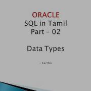 02 Datatypes In ORACLE SQL