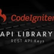4 CodeIgniter 3 X Restful API Library REST API Keys