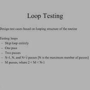 Loop Testing Object Oriented Software Engineering Dr A Tamizharasi AP CSE RMDEC