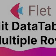 Flet Tutorial Edit DataTable Multiple Row