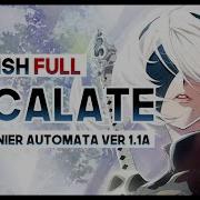 Mew Escalate FULL Aimer NieR Automata Ver 1 1a OP Full ENGLISH Cover Lyrics