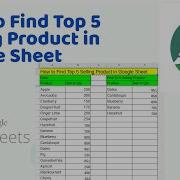 How To Find Top 5 Selling Product In Google Sheet Hot 5 Selling Product