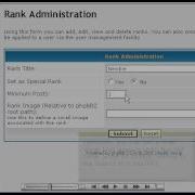 Managing Ranks In PhpBB