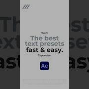 My Top 5 Favorite After Effects Text Animation Presets Tutorial