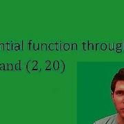 Exponential Function Through 2 Points
