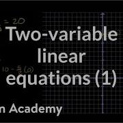 Graphing Solutions To Two Variable Linear Equations Example 1 Algebra I Khan Academy