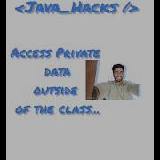 Access Private Data From Outside Of The Class Java By Sadanand