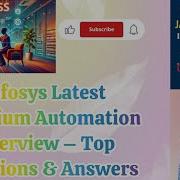 Infosys Selenium Automation Interview Questions Answers Crack Your Next Interview