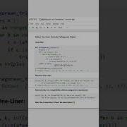 Python One Liner Generate Pythagorean Triples PythonTips CodingShorts
