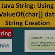 Java String Using CopyValueOf Char Data For String Creation Java Tutorial