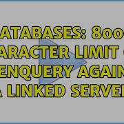 Databases 8000 Character Limit On OPENQUERY Against A Linked Server