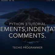 Python3 Tutorial Comments Indentation Statements Techie Programmer Nilesh Hadagi