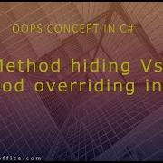 Part 7 Method Hiding Vs Method Overriding Oops Tutorials In C Oops Concept