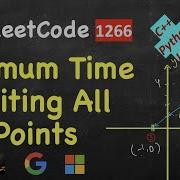Minimum Time Visiting All Points LeetCode 1266 C Java Python