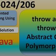 Java Throw And Throws Statement Java Abstract Class Polymorphism Dec 2024 Question MCS 206 24