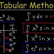 Integration By Parts Tabular Method