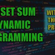 Subset Sum Dynamic Programming Full Thought Process Python Code