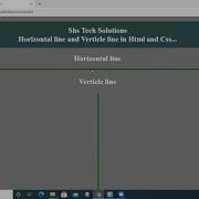 Vertical Line And Horizontal Line In Html CSS Vertical Line Horizontal Line
