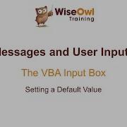 Excel VBA Online Course 5 3 2 Setting A Default Value
