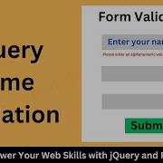 How To Validate A Name Field Using JQuery JQuery Form Validation Name Validation In JQuery