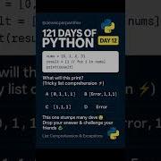 Python List Comprehension Trick 99 Get Wrong Day 12