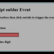 JavaScript Intro More Events Onfocus Onblur Oninput And Onchange