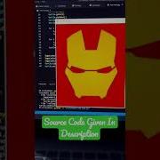 Iron Man Face Using Python With Source Code Ironman Python Avengers Codewithrishesh