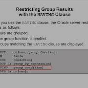 Oracle SQL Video Tutorial 31 HAVING Clause