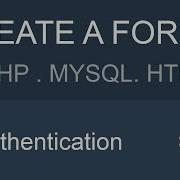 MYSQL PHP HTML Forum Tutorial Part 5