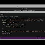 C Program To Insert An Element In Between An Array