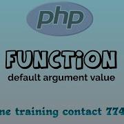 Default Arguments In Php In Hindi