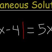 Extraneous Solutions Of Absolute Value Equations