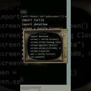 Analog Clock Python Turtle Python Pythoncoding Shorts