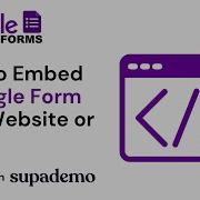 How To Embed A Google Form On A Website Or Blog