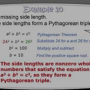 7 3 2 Pythagorean Triples