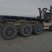 PLS ARMY TRUCK FLAT RACK UNLOAD 88M
