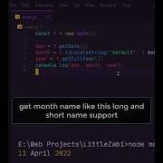 Javascript Date In Strings SHORTS