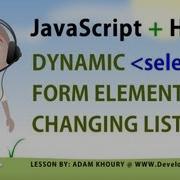 Javascript Form Select Change Options Tutorial Dynamic List Elements HTML5
